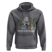 Baby Hippo Moo Deng Hoodie Unbothered Bouncy Pig Meme Cute Viral