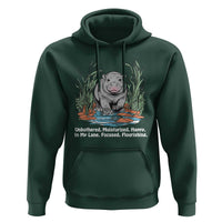 Baby Hippo Moo Deng Hoodie Unbothered Bouncy Pig Meme Cute Viral