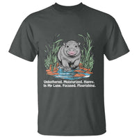 Baby Hippo Moo Deng T Shirt Unbothered Bouncy Pig Meme Cute Viral - Wonder Print Shop