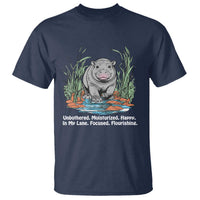 Baby Hippo Moo Deng T Shirt Unbothered Bouncy Pig Meme Cute Viral - Wonder Print Shop