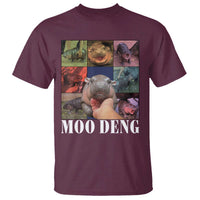 Baby Hippo Moo Deng T Shirt Pygmy Hippo Cute Zoo For Family - Wonder Print Shop