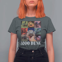 Baby Hippo Moo Deng T Shirt For Women Pygmy Hippo Cute Zoo For Family - Wonder Print Shop