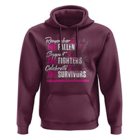 Breast Cancer Awareness Hoodie Remember The Fallen Support The Fighters
