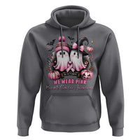 Breast Cancer Awareness Witch Hoodie In October We Wear Pink Ghost Witch