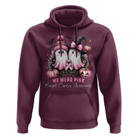 Breast Cancer Awareness Witch Hoodie In October We Wear Pink Ghost Witch