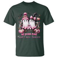 Breast Cancer Awareness Witch T Shirt In October We Wear Pink Ghost Witch - Wonder Print Shop