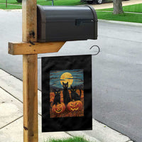 Black Cat Halloween Garden Flag Starry Night Van Gogh Inspo - Wonder Print Shop