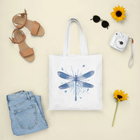 Dragonfly Lover We Rise By Lifting Others Inspirational Tote Bag, Dragonfly Tote Bag, Gift for Women, Dragonfly Lover Tote Bag - Wonder Print Shop