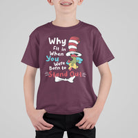 Autism Autistic Why Fit In When You Were Born to Stand Out Kid T-Shirt - Wonder Print Shop