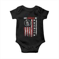 No Kings In America Baby Onesie Retro Freedom American Betsy Ross Flag
