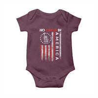 No Kings In America Baby Onesie Retro Freedom American Betsy Ross Flag