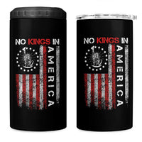 No Kings In America 4 in 1 Can Cooler Tumbler Retro Freedom American Betsy Ross Flag
