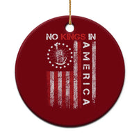 No Kings In America Ceramic Ornament Retro Freedom American Betsy Ross Flag - Wonder Print Shop