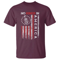 No Kings In America T Shirt Retro Freedom American Betsy Ross Flag