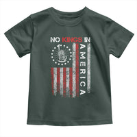 No Kings In America Toddler T Shirt Retro Freedom American Betsy Ross Flag