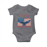 No Kings Only Freedom Baby Onesie American Flag Bald Eagle Retro Vintage