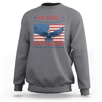 No Kings Only Freedom Sweatshirt American Flag Bald Eagle Retro Vintage