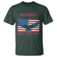 No Kings Only Freedom T Shirt American Flag Bald Eagle Retro Vintage