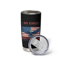 No Kings Only Freedom Tumbler Cup American Flag Bald Eagle Retro Vintage