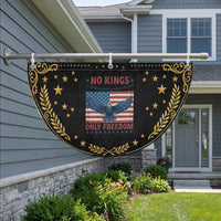 No Kings Only Freedom Patriotic Fan Flag American Flag Bald Eagle Retro Vintage