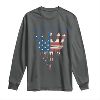 No Kings In America Long Sleeve Shirt Dripping Crown