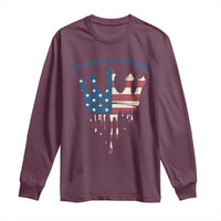 No Kings In America Long Sleeve Shirt Dripping Crown