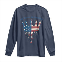 No Kings In America Long Sleeve Shirt Dripping Crown