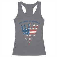 No Kings In America Racerback Tank Top Dripping Crown