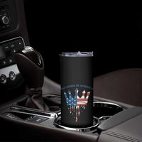 No Kings In America Skinny Tumbler Dripping Crown