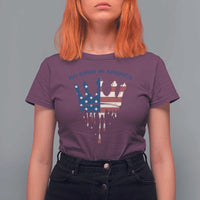 No Kings In America T Shirt For Women Dripping Crown