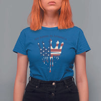 No Kings In America T Shirt For Women Dripping Crown