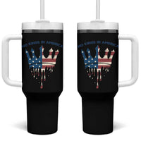 No Kings In America Tumbler With Handle Dripping Crown