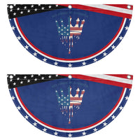 No Kings In America Dripping Crown Patriotic Fan Flag
