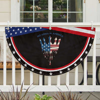 No Kings In America Dripping Crown Patriotic Fan Flag