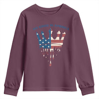 No Kings In America Youth Sweatshirt Dripping Crown