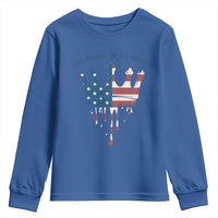No Kings In America Youth Sweatshirt Dripping Crown