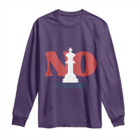 No Kings In America Chess Long Sleeve Shirt White King