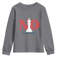 No Kings In America Chess Youth Sweatshirt White King