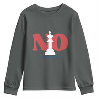 No Kings In America Chess Youth Sweatshirt White King