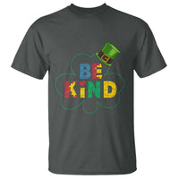 Lucky Shamrock Be Kind T Shirt Autism Leprechaun St Patricks Day