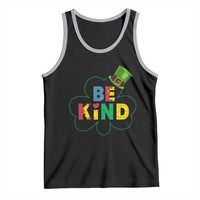 Lucky Shamrock Be Kind Tank Top Autism Leprechaun St Patricks Day