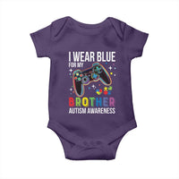 Autism Awareness Gamer Baby Onesie I Wear Blue for My Brother Video Game Family Support