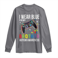 Autism Awareness Gamer Long Sleeve Shirt I Wear Blue for My Brother Video Game Family Support