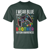 Autism Awareness Gamer T Shirt I Wear Blue for My Brother Video Game Family Support