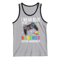 Autism Awareness Gamer Tank Top I Wear Blue for My Brother Video Game Family Support
