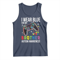 Autism Awareness Gamer Tank Top I Wear Blue for My Brother Video Game Family Support