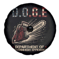 Chainsaw For Bureaucracy Spare Tire Cover Funny DOGE USA Flag
