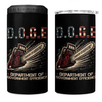 Chainsaw For Bureaucracy 4 in 1 Can Cooler Tumbler Funny DOGE USA Flag