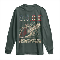 Chainsaw For Bureaucracy Long Sleeve Shirt Funny DOGE USA Flag