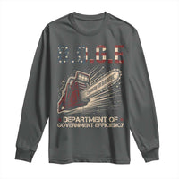 Chainsaw For Bureaucracy Long Sleeve Shirt Funny DOGE USA Flag